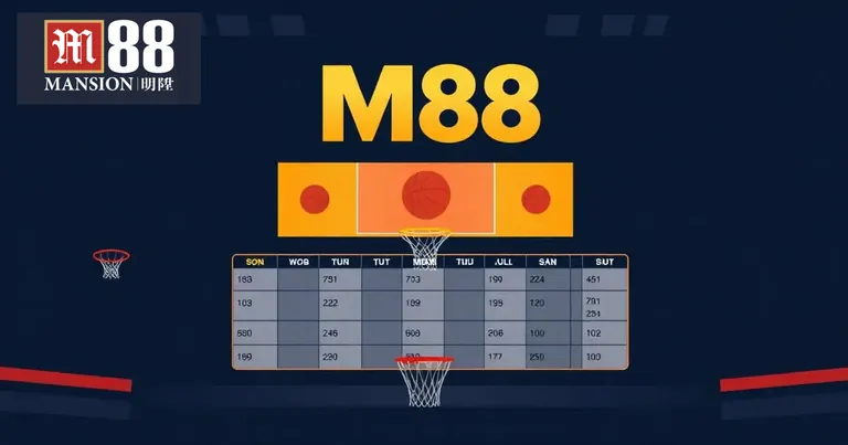 Bảng lịch thi đấu NBA mùa giải mới theo giờ Việt Nam trên nền xanh navy M88