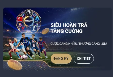 Chương trình siêu hoàn trả tăng cường của M88 cho các giải bóng đá 2026 và 2027
